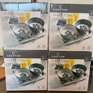 Croton Stoneware Reactive Glaze Bowls Set